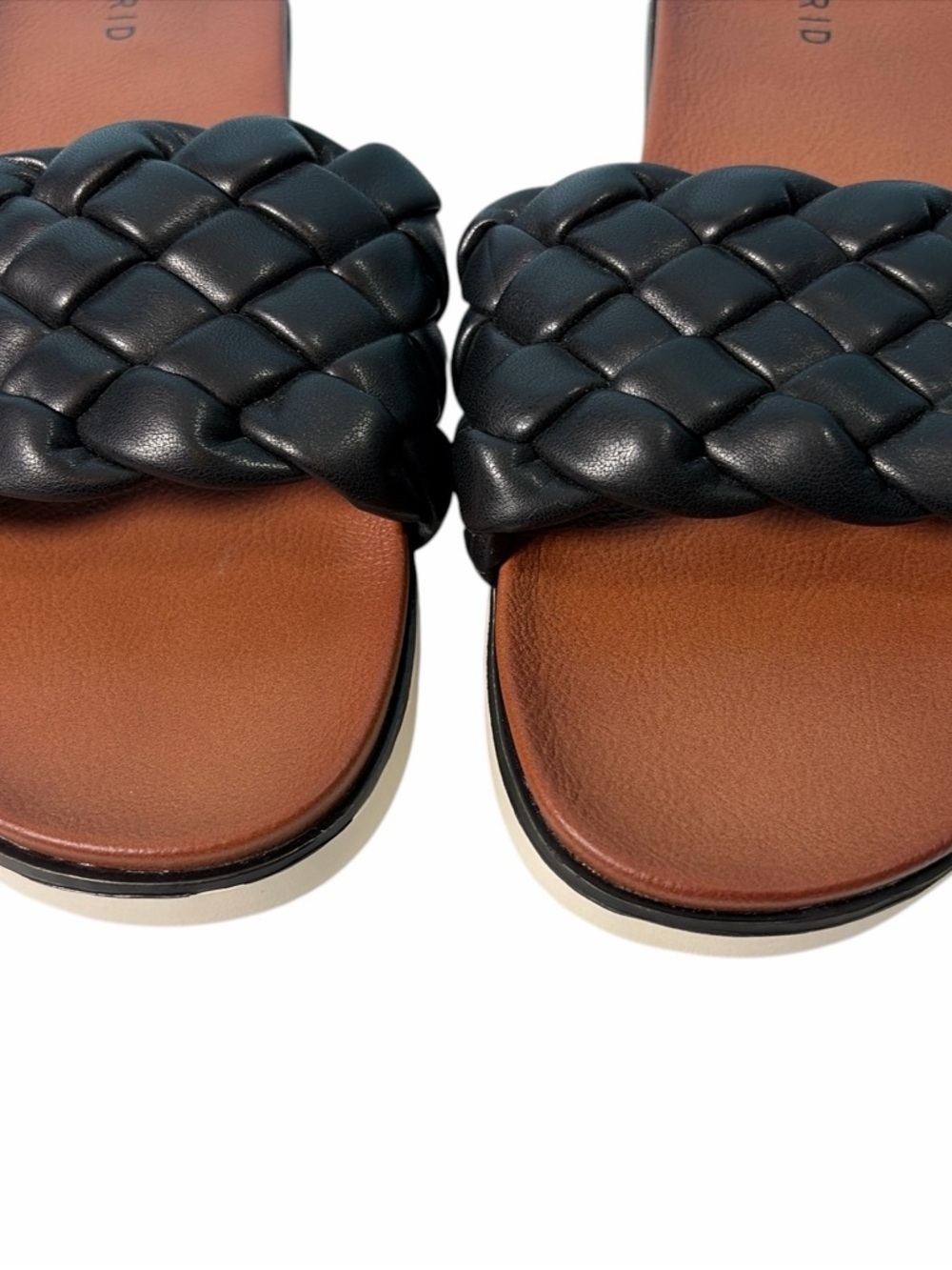 Torrid Braided Single Band Slide Sandal Black Sz 8 Wide Beach Resort - Picture 3 of 9
